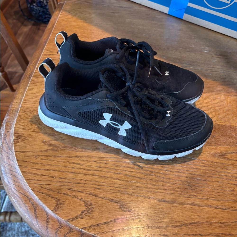 Under Armour Black and White Running Shoes